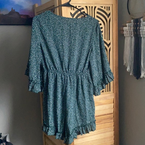 SHEIN Pants - Green Polka Dot Romper